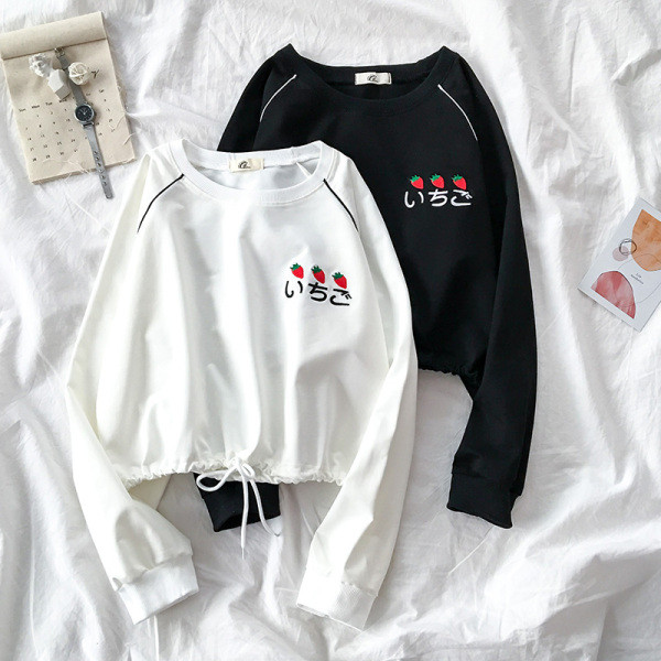 Lezser női blúz kerek nyakkivágással és hímzéssel