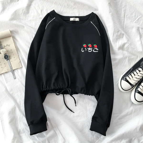 Lezser női blúz kerek nyakkivágással és hímzéssel