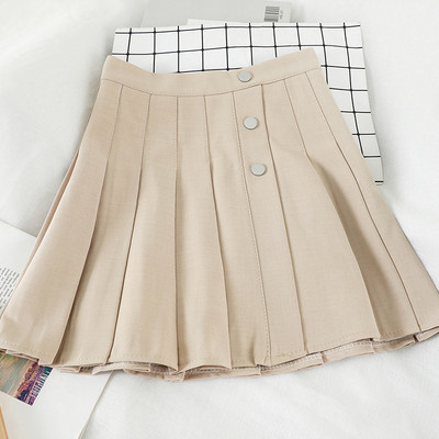 Hajtogatott női szoknya magas derékkal, gombokkal