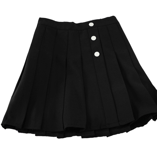 Hajtogatott női szoknya magas derékkal, gombokkal