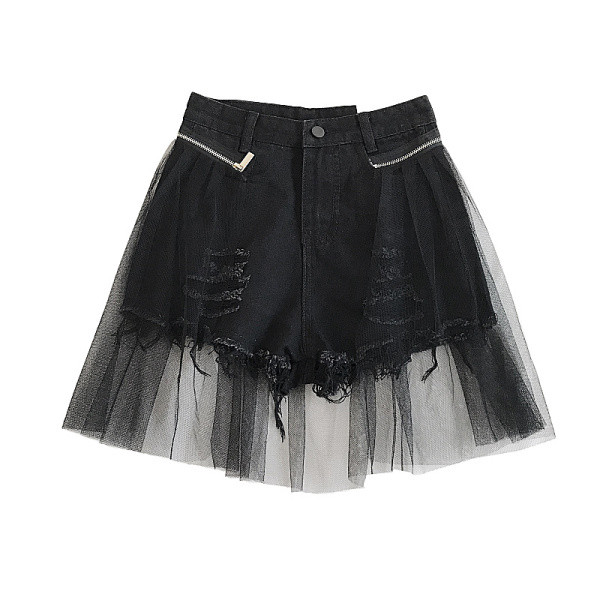 Modern női rövidnadrág tüll szoknya-nadrággal