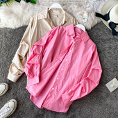 Női alkalmi ing klasszikus gallérral és széles ujjakkal