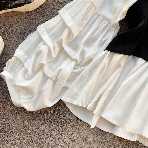 Lezser női sifon ing széles ujjal és klasszikus gallérral