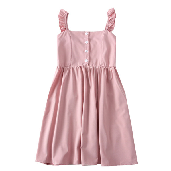 Női ruha pántokkal és gombokkal vágott modell