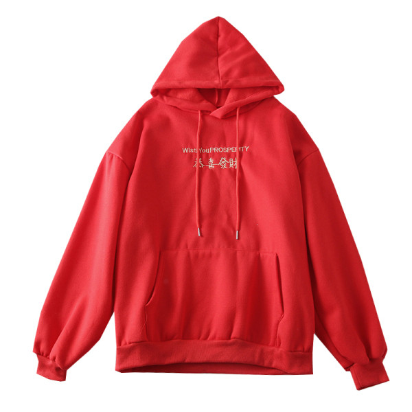 Napi női pulóver kapucnival és zsebbel