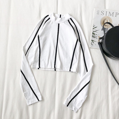 Modern női blúz félmagas gallérral