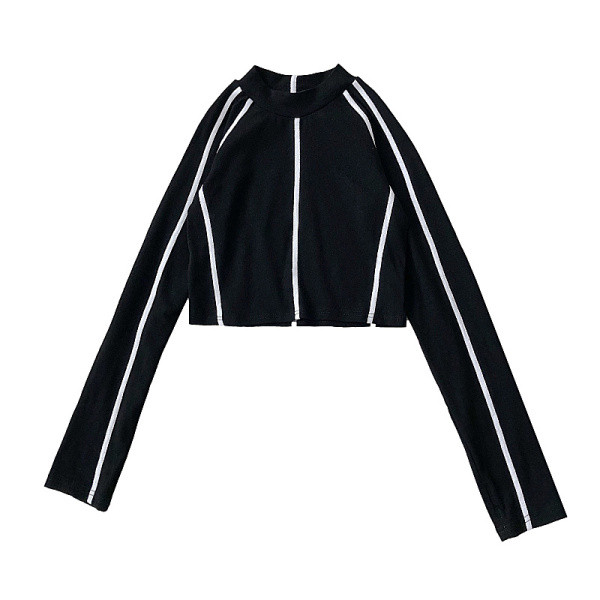 Modern női blúz félmagas gallérral