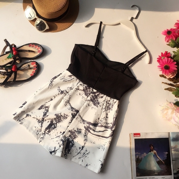 Modern női overall vékony pánttal