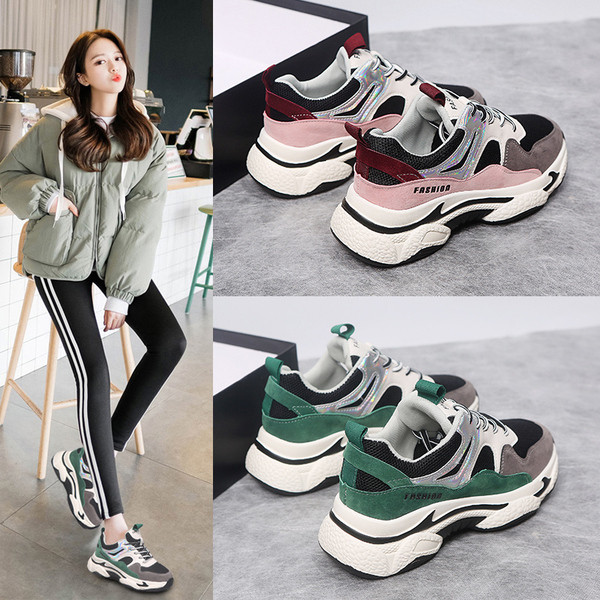 Modern női tornacipő öko velúrból és durva talpból