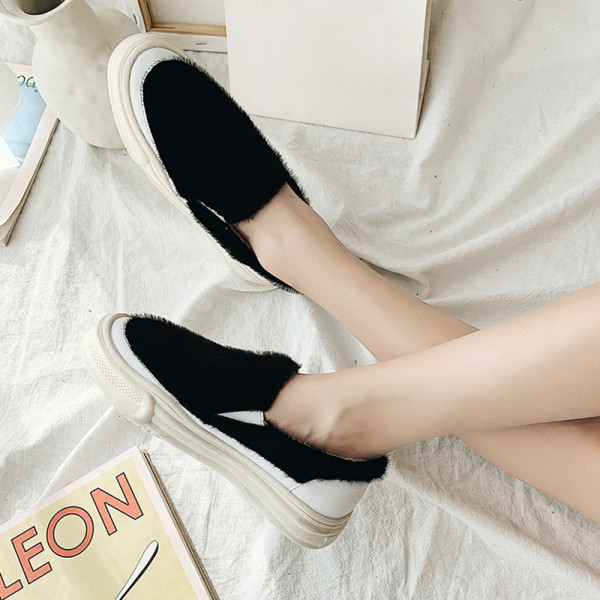 Alkalmi női őszi pehelycipő lapos talppal