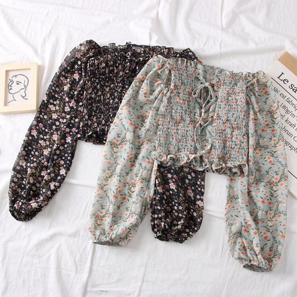 Új modell női blúz csupasz váll és nyakkendővel