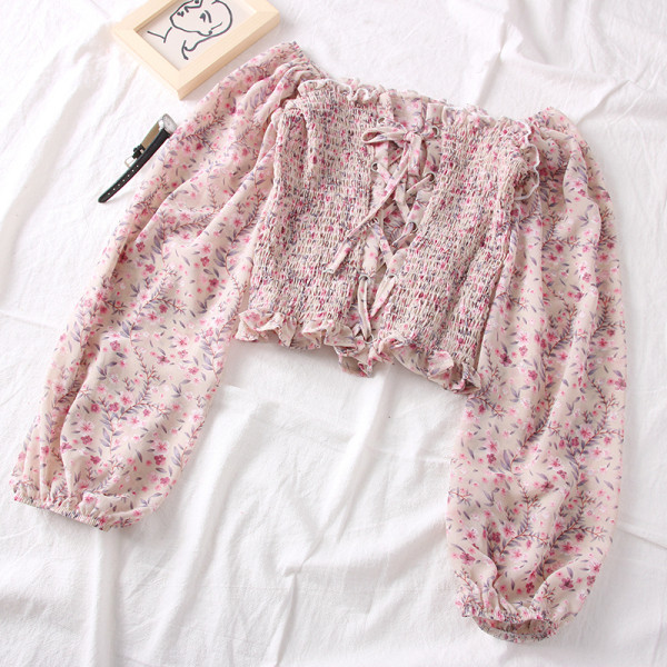 Új modell női blúz csupasz váll és nyakkendővel