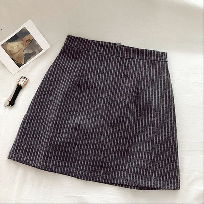 Modern női szoknya magas derékkal, A-vonallal