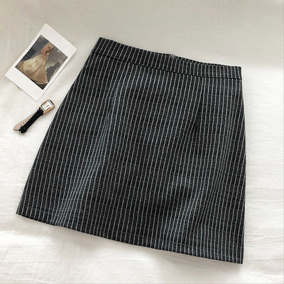 Modern női szoknya magas derékkal, A-vonallal