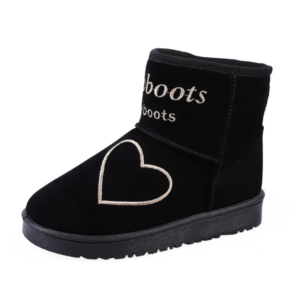 Őszi-téli női csizma puha béléssel és hímzéssel