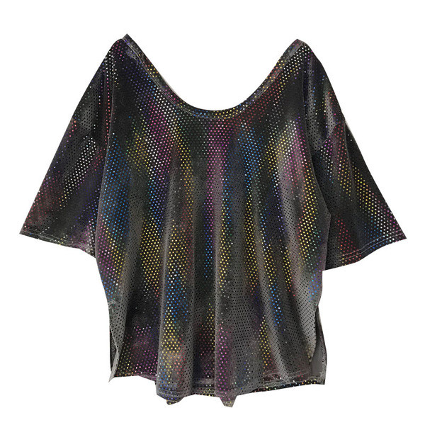 Μοντέρνα γυναικεία μπλούζα με φαρδιά μανίκια, οβάλ λαιμόκοψη και κομψή επίδραση