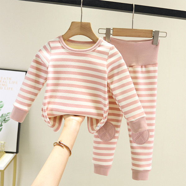 Podstavljeni dječji set od dva dijela na pruge za djevojčice i dječake