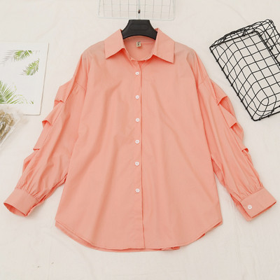 Retro stiilis naiste särk klassikalise krae ja nööpidega