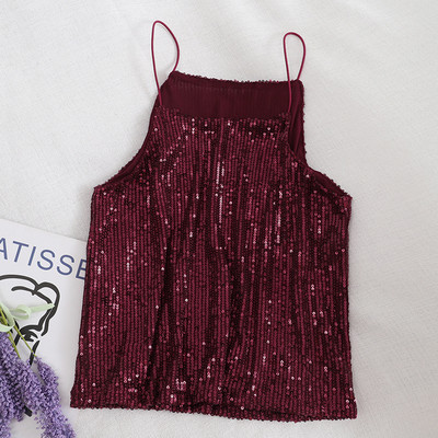 Praegune litrite ja õhukeste rihmadega naiste topp