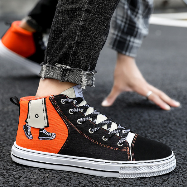 Férfi alkalmi tornacipő nyakkendővel és rátéttel