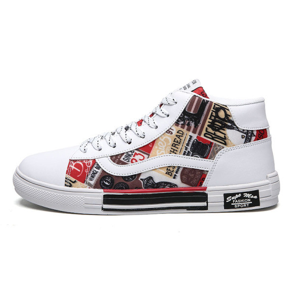 Férfi tornacipő fűzővel és színes rátéttel