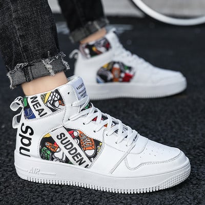 Alkalmi férfi tornacipő felirattal és nyakkendővel