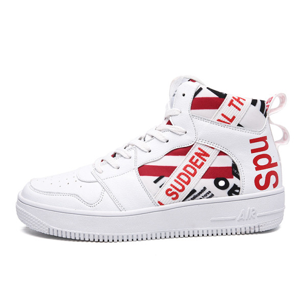 Alkalmi férfi tornacipő felirattal és nyakkendővel