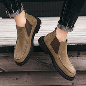 Eko bőrből készült alkalmi férfi cipő, lapos talppal