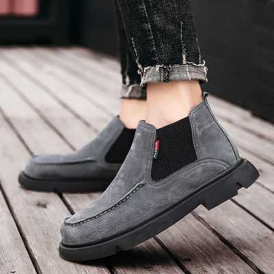 Eko bőrből készült alkalmi férfi cipő, lapos talppal