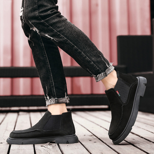 Eko bőrből készült alkalmi férfi cipő, lapos talppal