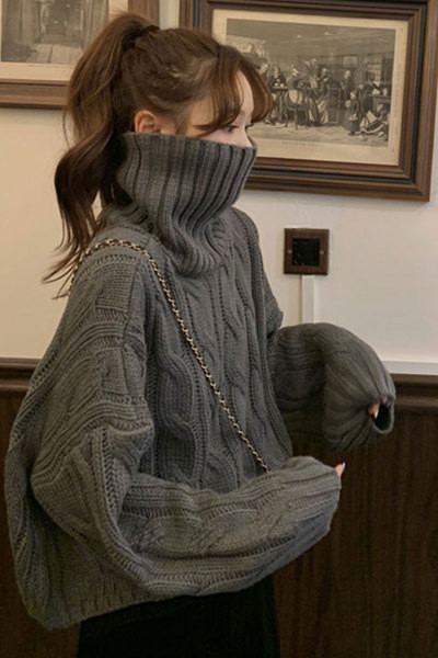 Modern női pulóver négy színben széles modell