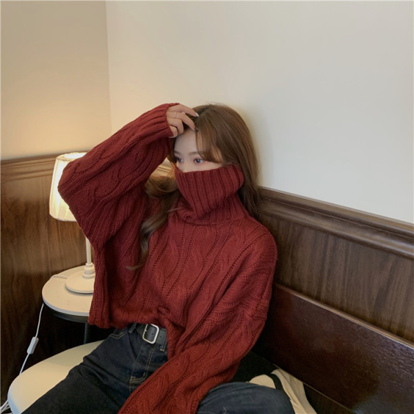 Modern női pulóver négy színben széles modell