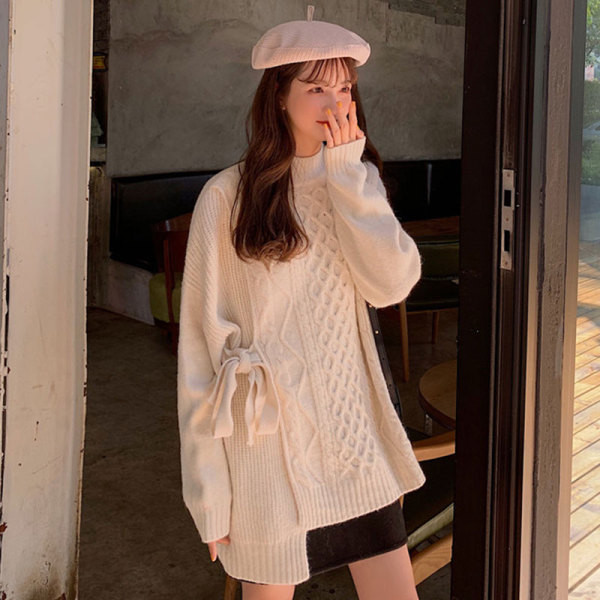 Modern női hosszú kötött blúz két színben