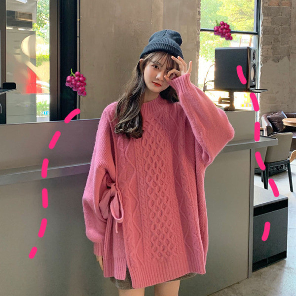 Modern női hosszú kötött blúz két színben