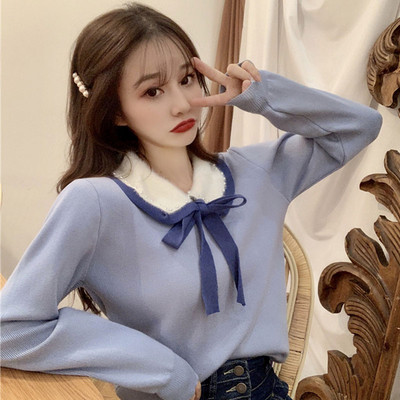 Μοντέρνα γυναικεία μπλούζα σε τρία χρώματα με δεσμούς