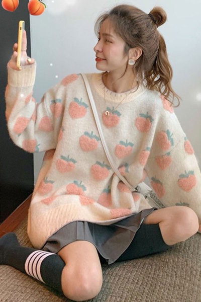 Női alkalmi hosszú pulóver három modellben, ovális nyakkivágással