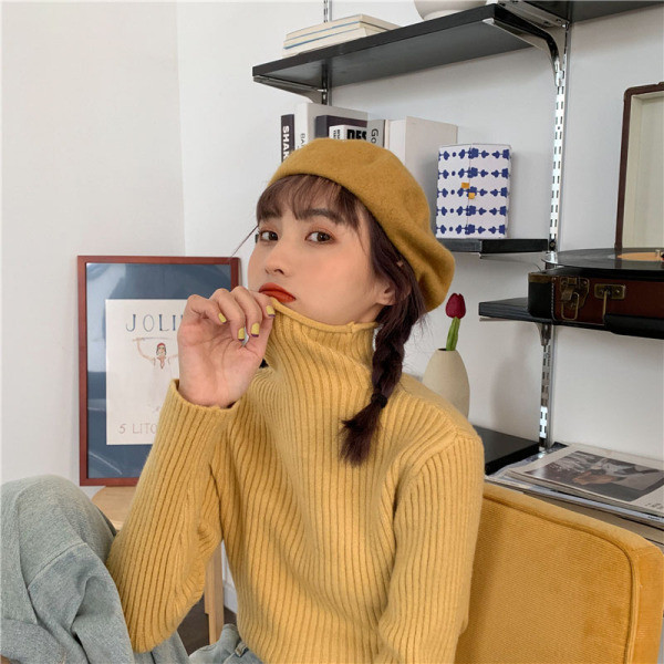 Női alkalmi blúz több színben, magas gallérral