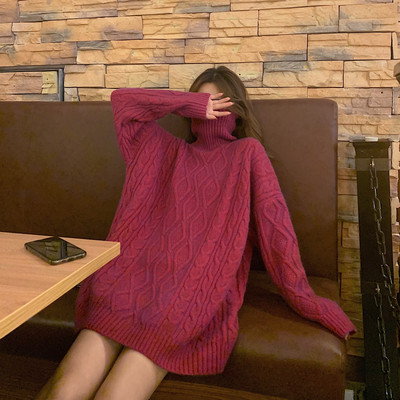 Aktuális női hosszú pulóver modell több színben