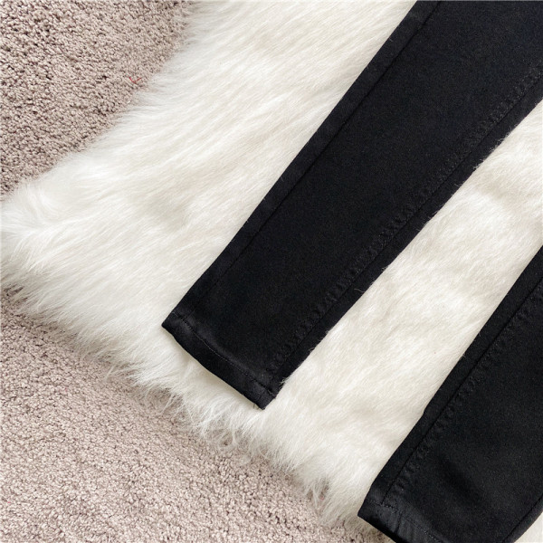 Moodsad musta kõrge vöökohaga naiste teksad