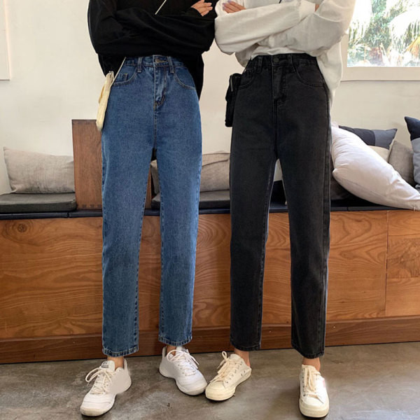 Retro női farmer magas derékkal - egyenes modell