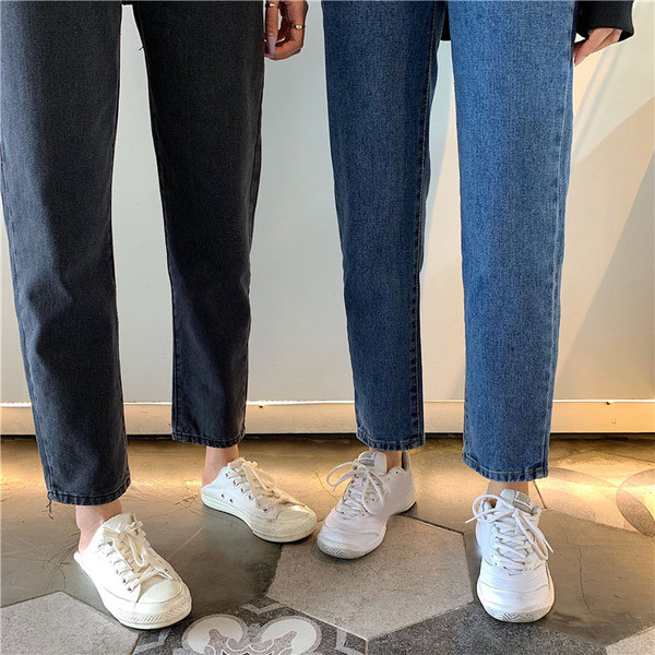 Retro női farmer magas derékkal - egyenes modell