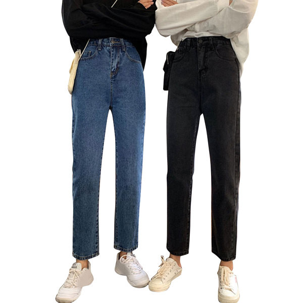 Retro női farmer magas derékkal - egyenes modell