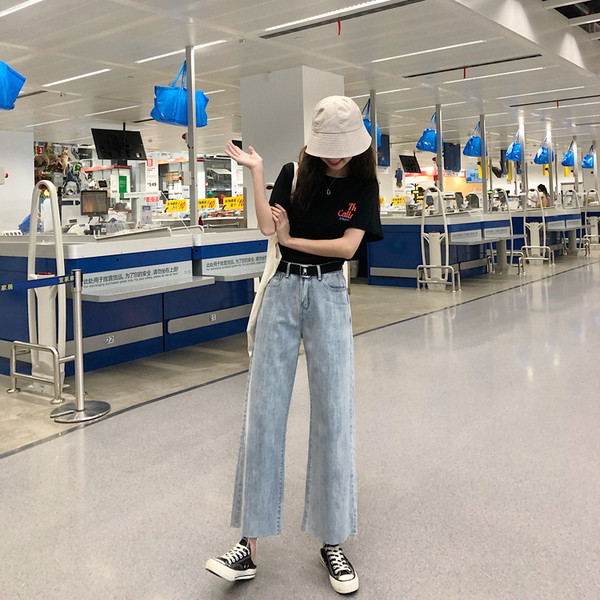 Modern női farmer Charleston típusú, magas derékkal