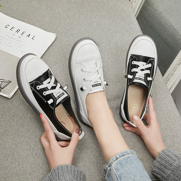 Eko bőrből készült alkalmi női tornacipő