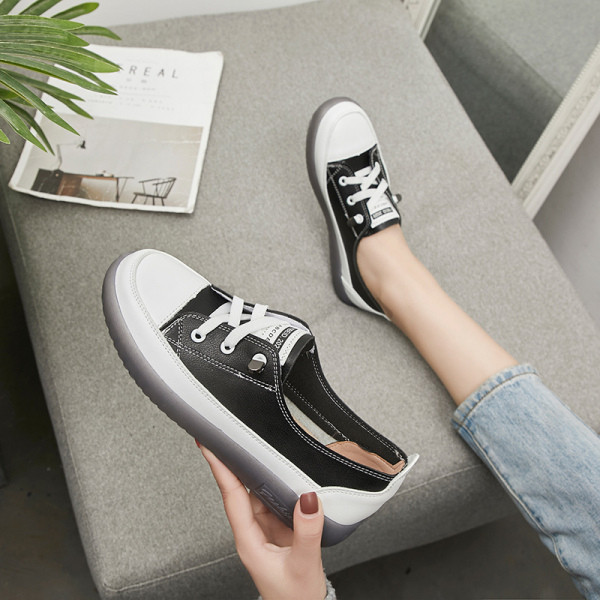 Eko bőrből készült alkalmi női tornacipő