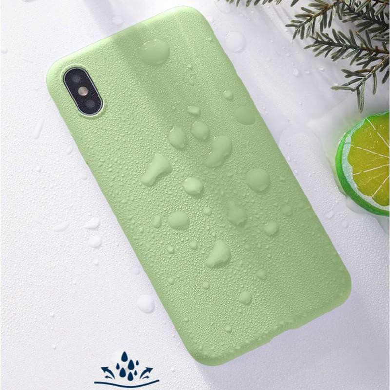 Vízálló egyszínű szilikon tok Iphone XS-hez