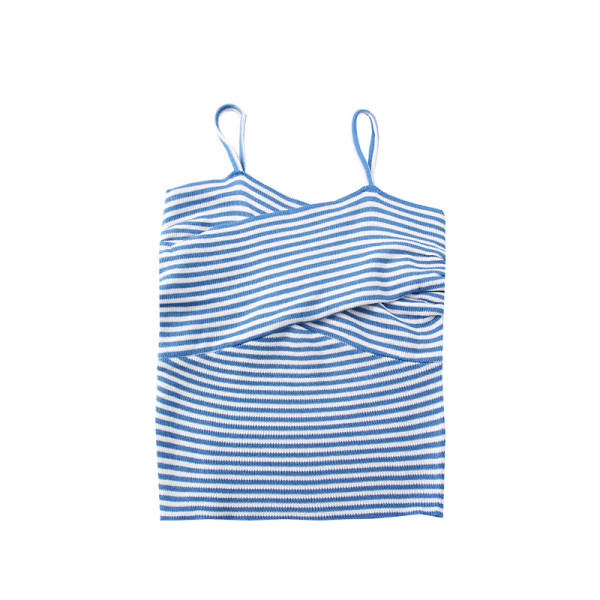 Csíkos női felső vékony pántokkal Karcsú modell