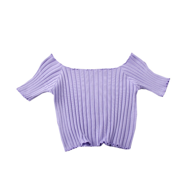 Bluza de dama model nou cu decolteu oval si maneci scurte