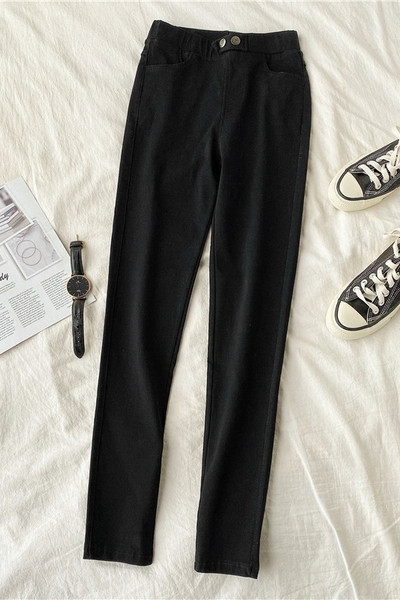 Hétköznapi női nadrág Karcsú modell magas derékkal és 3XL-es méretig