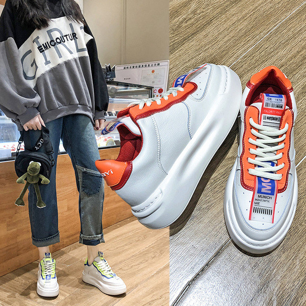 Γυναικεία casual eco δερμάτινα παπούτσια με ίσια πέλματα και κορδόνια